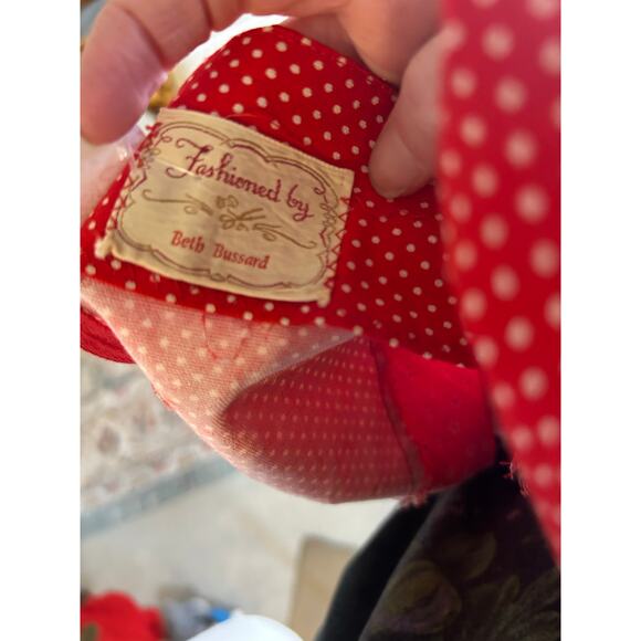 Vintage 70s Prairie Cottagecore Maxi Dress Red Embroidered Women's sz S Handmade - Picture 6 of 11